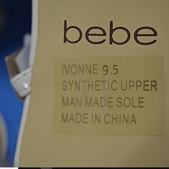 NEW Bebe Ivonne Twist Front Cream Colored Heels - Picture 7 of 8